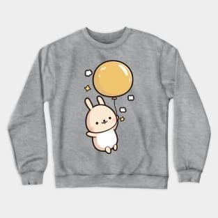 Adorable Bunny with a balloon - Cute Easter Bunny Crewneck Sweatshirt